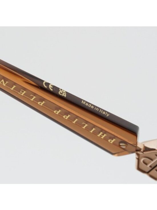 Philipp Plein SPP064S 03BQ Sunglasses Brown Square Frame, Brown Lenses main image 7